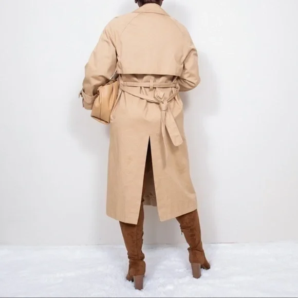 TopShop tan trench coat size US 2
